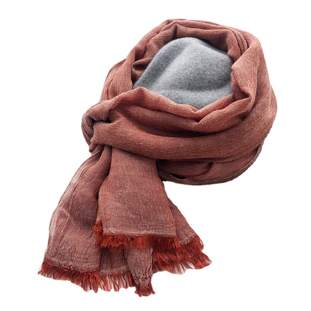 K309 New foreign trade thin wool scarf shawl silk scarf women autumn and winter Korean version of Mori girl cross-border wholesale