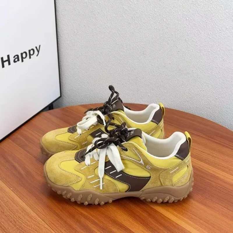 Autumn New trend College style color Mahing Versatile Wens Lnternet Celebrity Sports Breathable flat casual lace-up Shoes Y251105