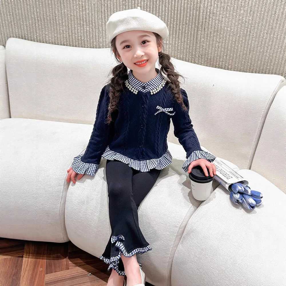 Toddler Girls 2-Piece Tweed Set - Chic Spring Autumn Outfit with Top and Skirt Baby Casual Elegant Style Baby Girl Clothes Y251105