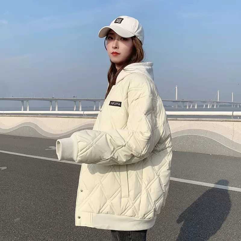 New Bread Suit Womens Winter Down Cotton Jacket Short Zipper Loose Trench Coats Female Causual Parkas Outerwear Warm Basic CoatT251105