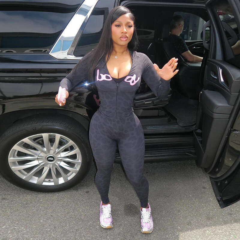 2025 Autumn Women's New Fashion Hooded Camouflage Print Sleeve Sports Trendy Slim Fit Long Pants Two-Piece Set