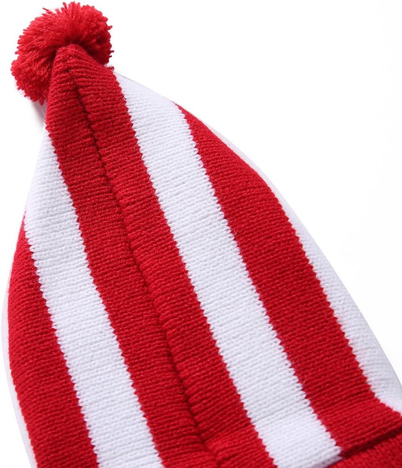 Red and White Striped Dog Sweater Holiday Halloween Christmas Pet Clothes Soft Comfortable Dog Clothes
