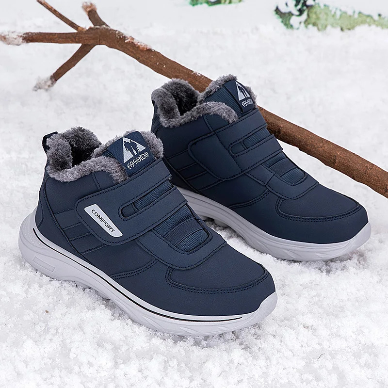 Winter Mens Sneakers Thick Plush Warm Mens Snow Boots Lightweight Mens Ankle Boots Handmade Mens Outdoor Cotton Boots251105