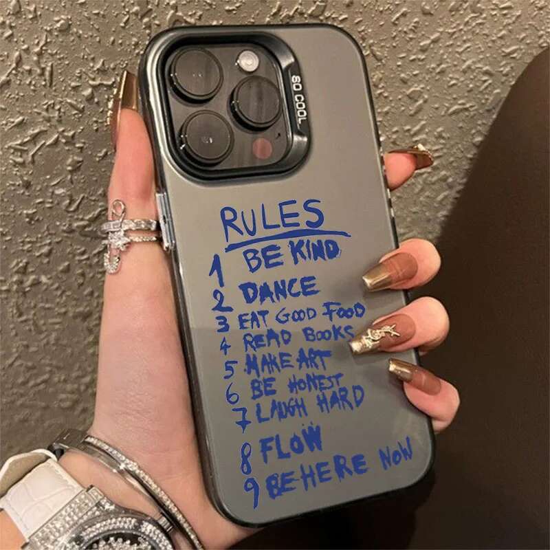 Colorful Maximalist More Amor Por Favor Design TPU Basic Case For iPhone 16 15 Pro Max 16E 14 13 12 11 XS X XR 7 8 Plus Cover
