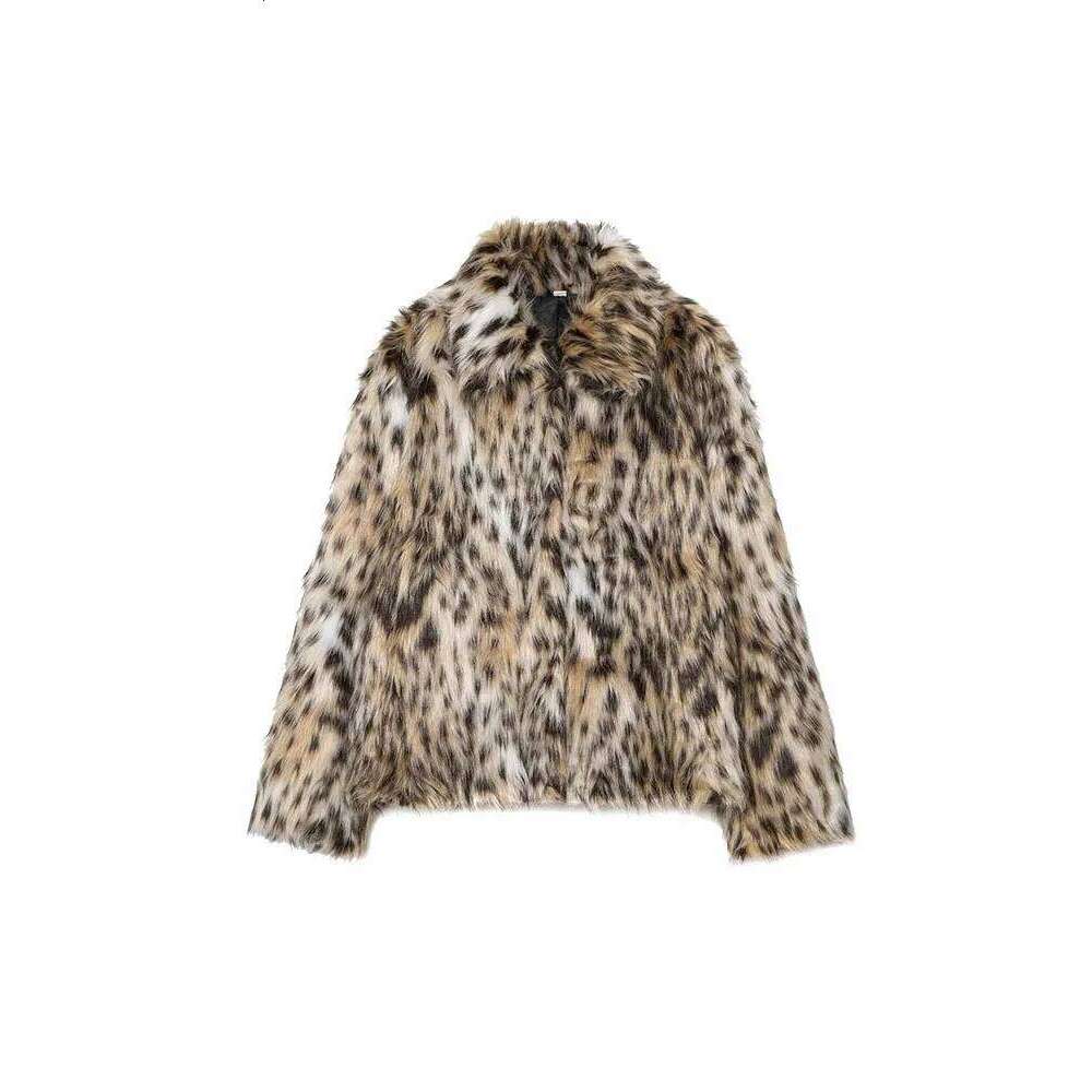 Fashion Faux Fur Women Autumn Warm Stylish Casual Coat Winter Street Slim Elegant Outerwear Femme New