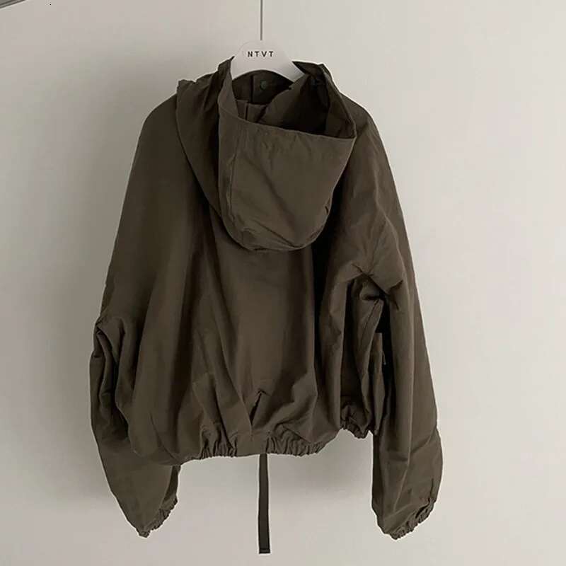 IEFB New Style Hooded Jacket Spring Loose Trend Cargo Jackets Zipper Solid Color Fashion Tide 2023 Casual Men's Clothing 9A7586