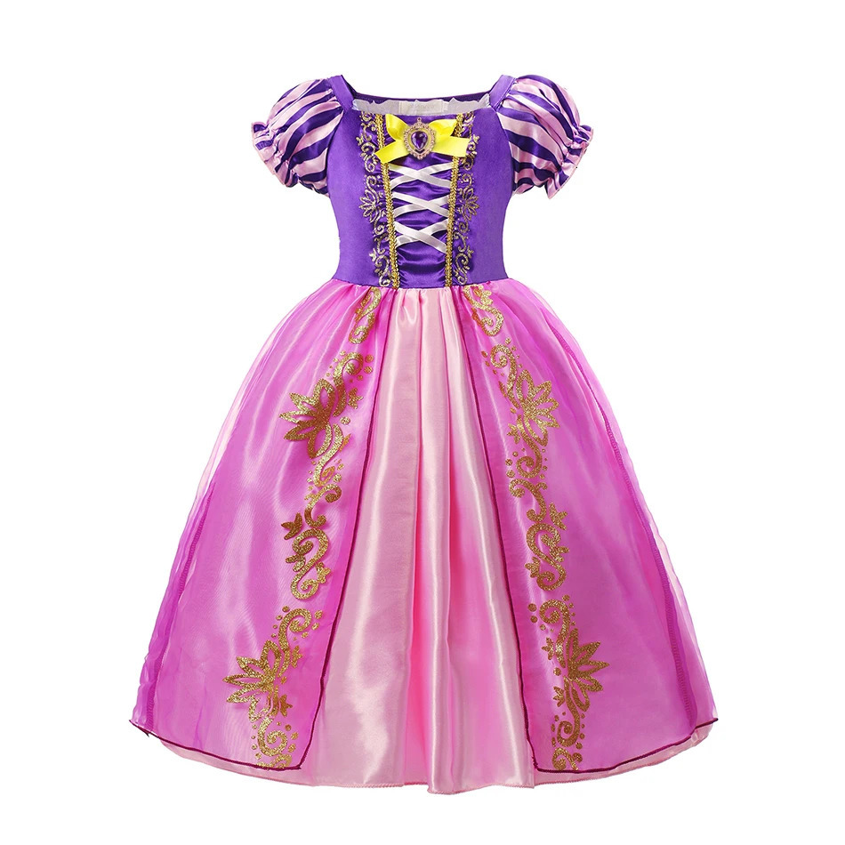 Girls Elsa Anna Dress Children Princess Carnival Dress Kids Aurora Rapunzel Pageant Flower Disguise Cosplay Christmas Costume 251028