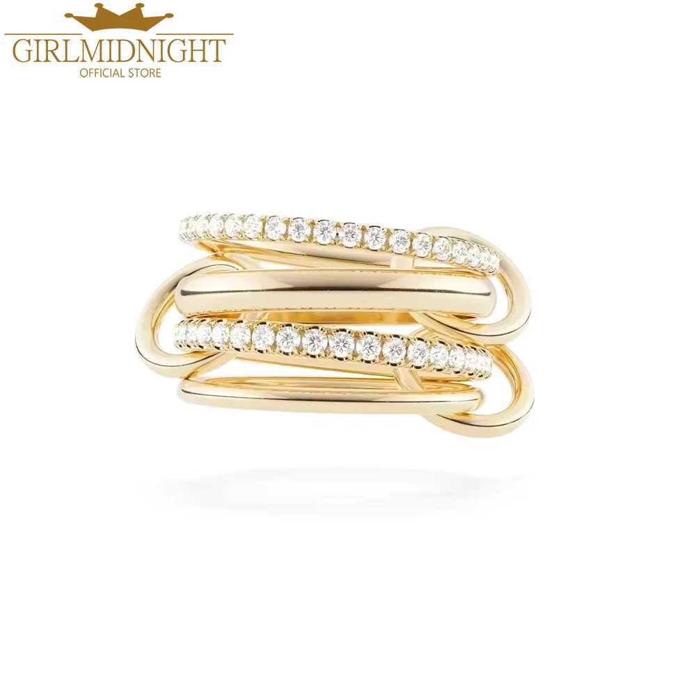 2025 New Stacking Engagement Band Rings For Women Plain Micro Paved 5A CZ Mix Color Multi Pieces Stack Full Finger Jewelry Z250407
