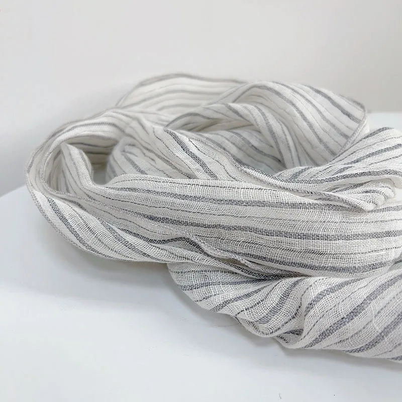Spring And Summer Thin Linen Scarf Slender And Narrow Strip Breathable Neck Protection Scarf Womens Lenghten Shawl 250403