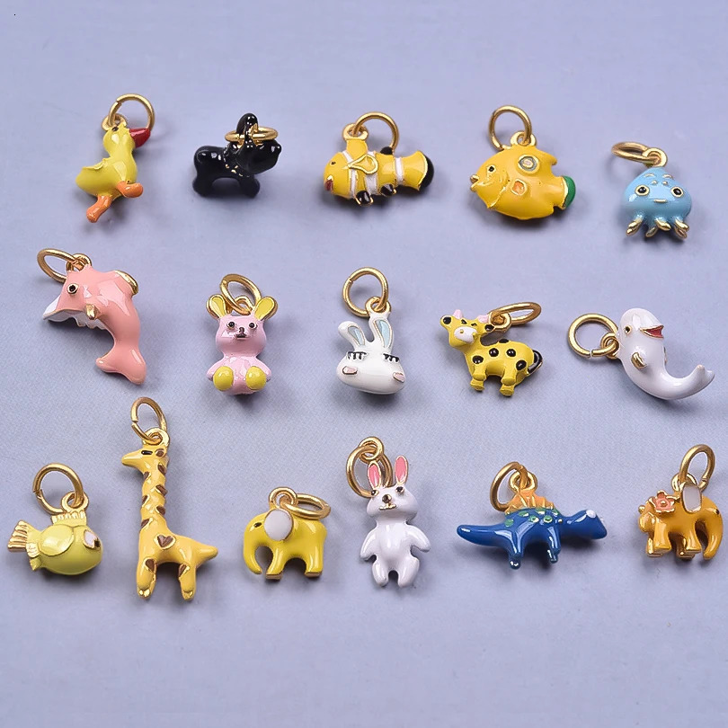 5 Womens Diy Necklace 3D Animal Series Rabbit Giraffe Duck Dog Jewelry Charm Pendant Fashion Edition Accessories Gift 250325