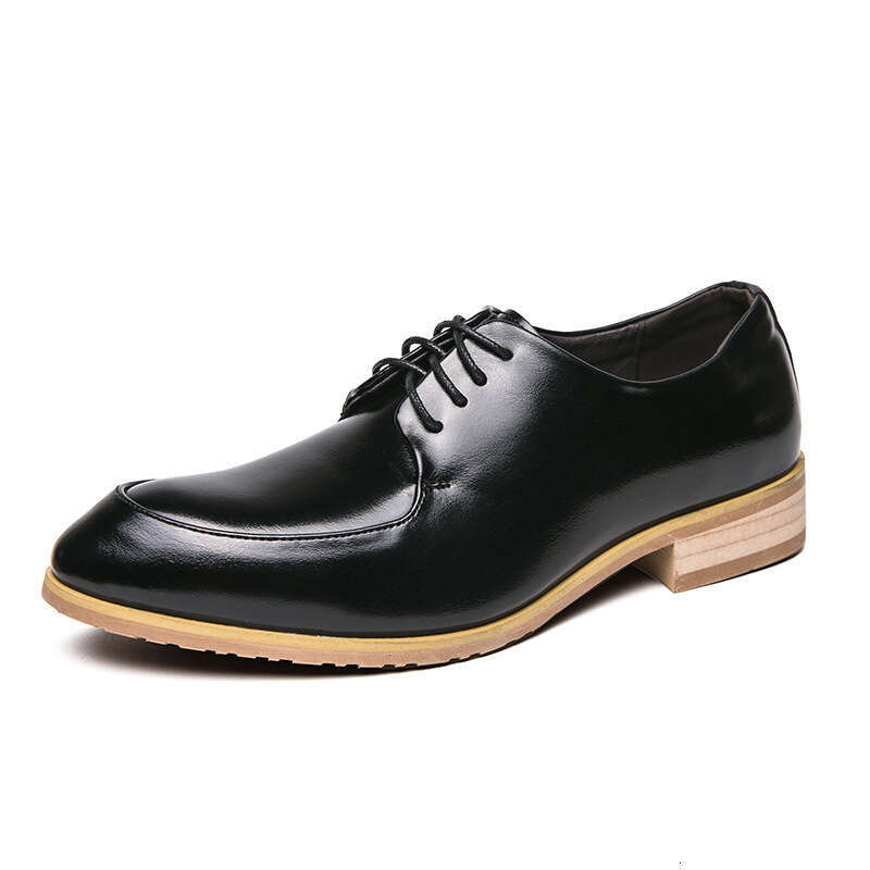 Large men's white sizes 38-46, pointed hairstylist leather single shoes, British business low top shoes