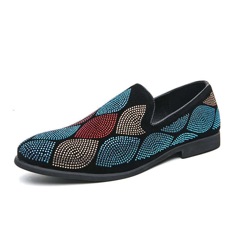 Four Seasons Casual Colored Leather Large Size Formal Fashion Work Shoes, Men's Low Top, One Step Lazy Shoes