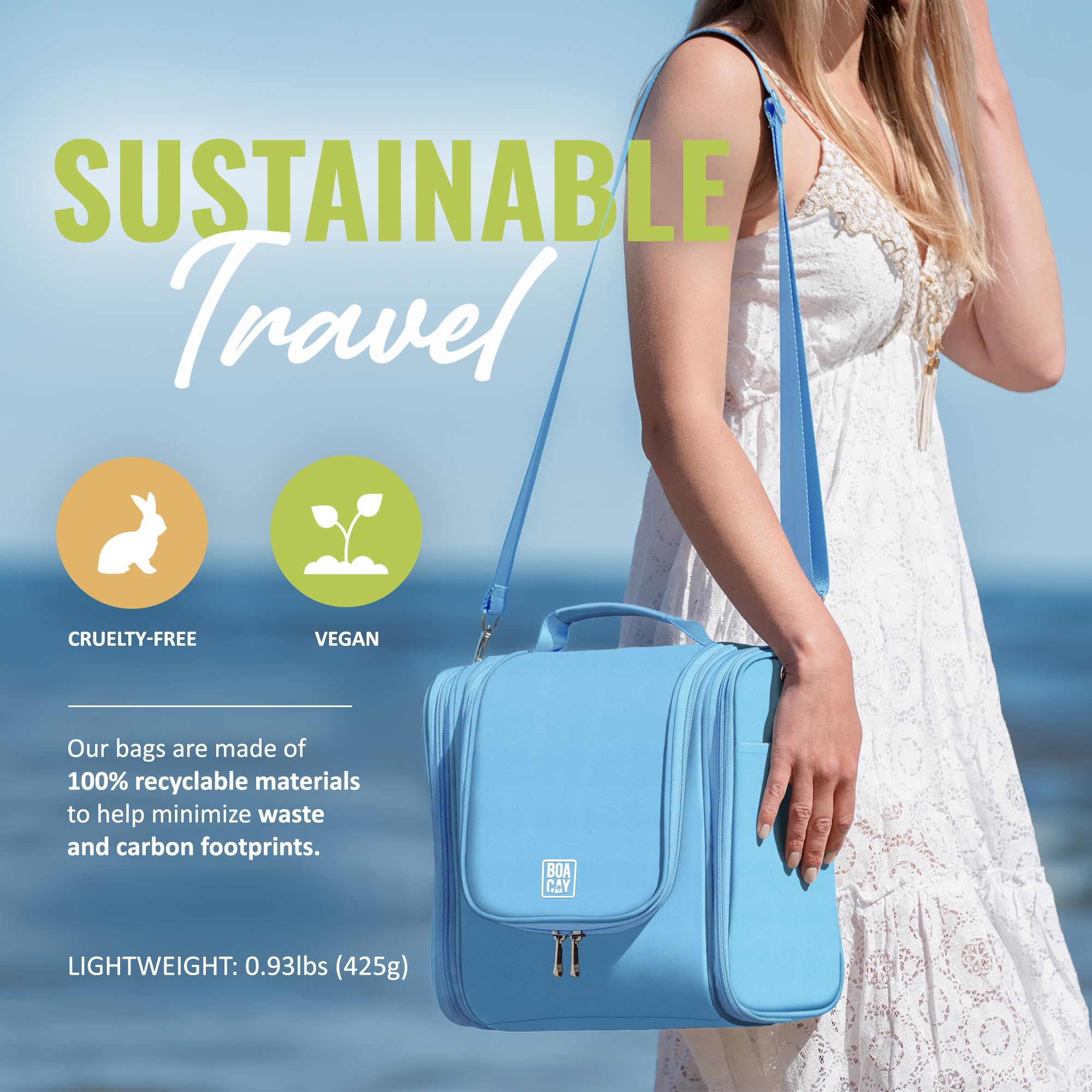 Extra Large Hanging Travel Toiletry Bag for Women and Men, Makeup Bag, Bathroom & Shower Organizer Kit for Accessories, Cosmetics, Essentials