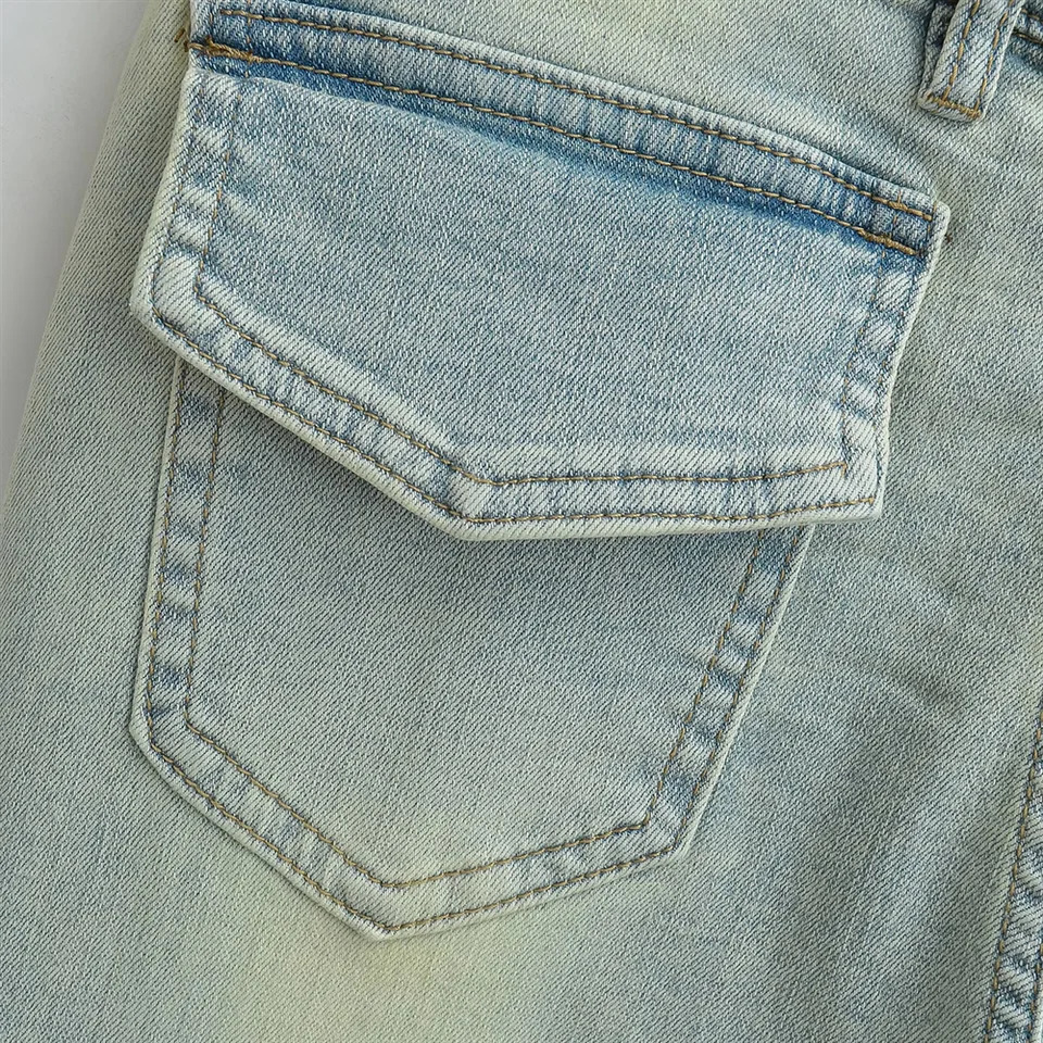 womens flannel jeans classic design with functional pockets high waist suitable for fashionable and comfortable wearing y2k 250403