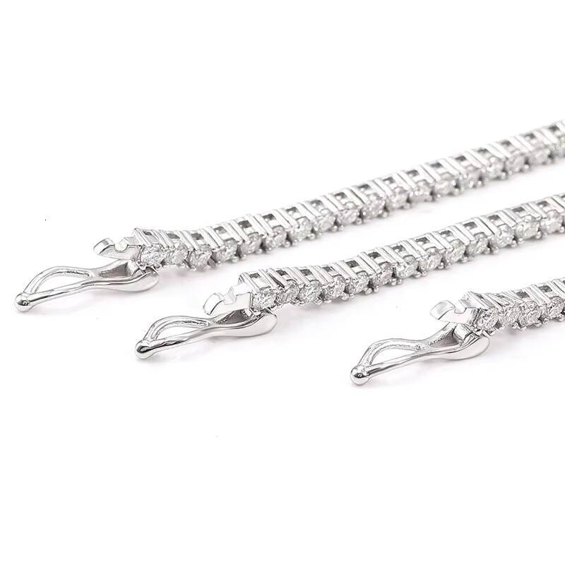 Upgraded Locks Moissanite Diamond Tennis Bracelet 925 Silver Moissanite Chain Mossanite Tennis Chain