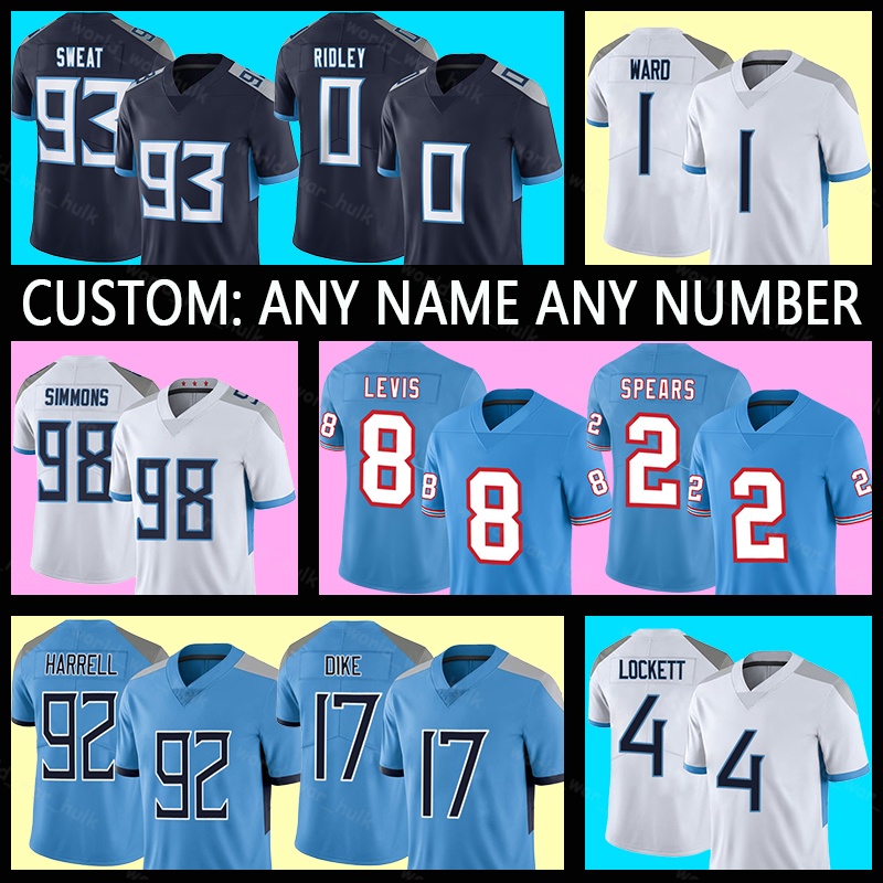 98 Jeffery Simmons Football Jersey 93 T'Vondre Sweat 8 Will 69 Sebastian Joseph-Day 17 Chimere Dike 71 Jaelyn Duncan 50 Cody Barton 20 Tony Pollard 29 Jarvis Brownlee Jr