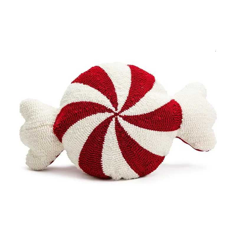 Christmas Candy Cane Throw Pillow Soft Sofa Cushion Festival Heteromorphic Decorative Pillow Doll For Christmas Decoration Gift Y251105