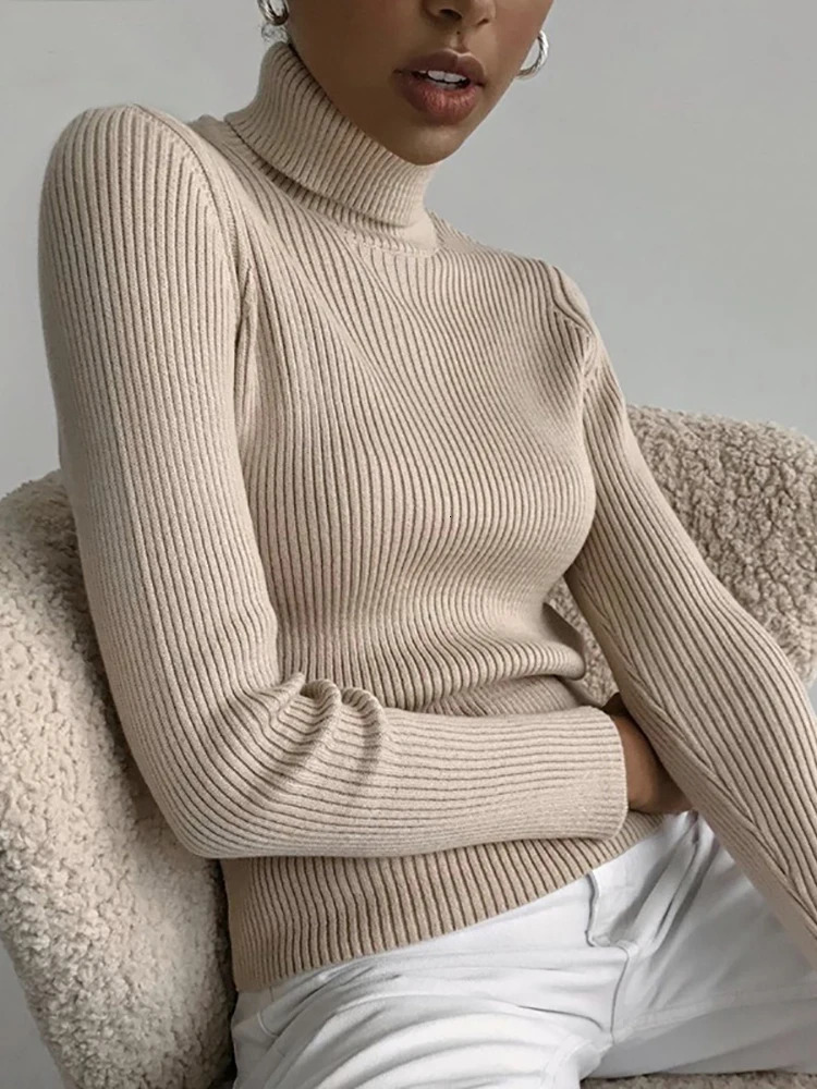 Heliar Women Fall Turtleneck Sweater Knitted Soft Pullovers Cashmere Jumpers Basic Soft Sweaters For Women 2025 Autumn Winter 251104