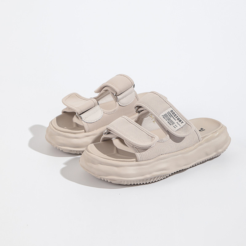 2025 Summer New Trendy Platform slippers for Women Versatile Outdoor Comfort sandals with Soft Cushioned Sole Stylish Black & White Color Options hot 