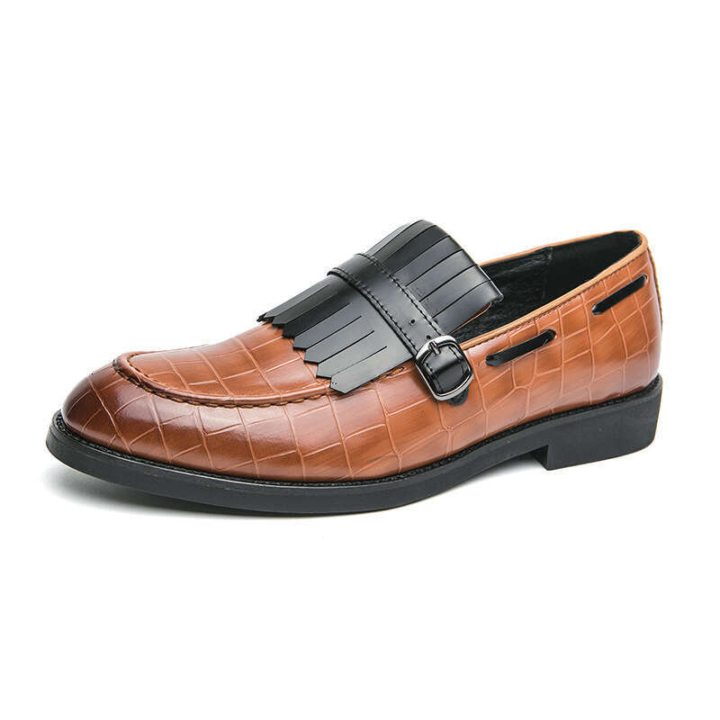 Men's Large Size New Casual 38-48 British Business Dress Trendy Footwear Leather Shoes