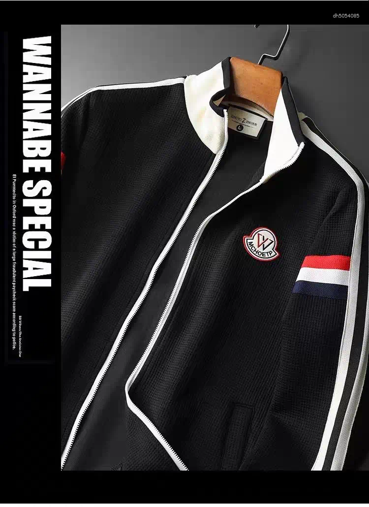 Mens Tracksuit Jacket Splicing Cardigan Sweater Warm Casual Sportswear for Spring and Autumn 5481