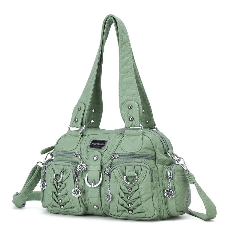 Angel kiss Women Handbags Satchel Tophandle Handbag PU Shoulder Bag Roomy Pocket Pack Multipockets Shoulder Purse Bags 251031