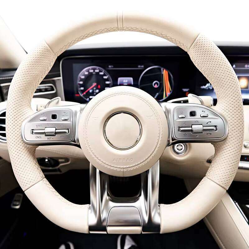 Custom Volant Half Perforated Leather Steering Wheel for Mercedes Benz W205 W222 W176 W213 GLE W166 W217 W463 G63 C217 C43 AMG