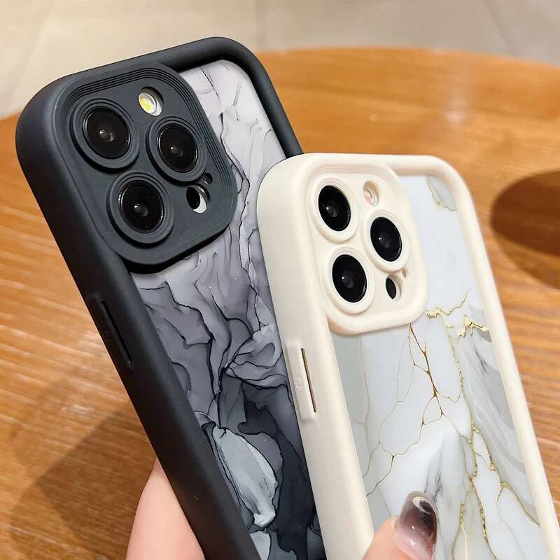 Colorful Marble Case For iPhone 16 14 Max 13 12 Pro 11 15 Plus X XS XR 7 8 Candy Color Silicone Soft Phone Cover Fundas