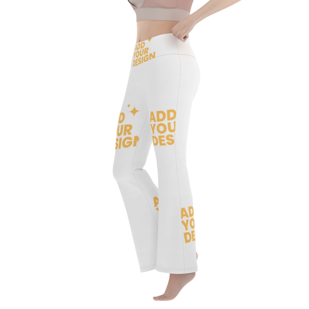 Women's Flare Yoga Pants Bootcut, High Stretch Bootcut Leggings 80% Polyester 20% Spandex, All-Over Print Butterfly Pants