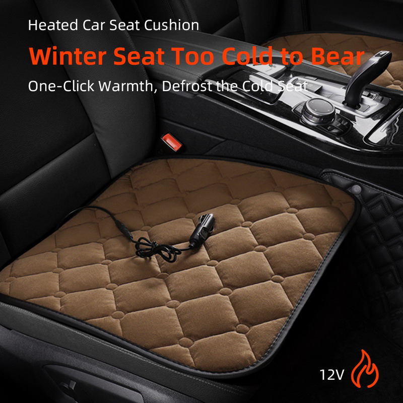 Winter Warm Heated Car Seat Cushion - 12V DC, One-Click Heating, Anti-Slip, 5 Colors, Universal Fit for Most Vehicles & Home Office, Fast Heating, Hea