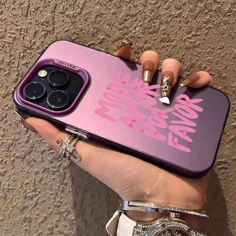 Colorful Maximalist More Amor Por Favor Design TPU Basic Case For iPhone 16 15 Pro Max 16E 14 13 12 11 XS X XR 7 8 Plus Cover
