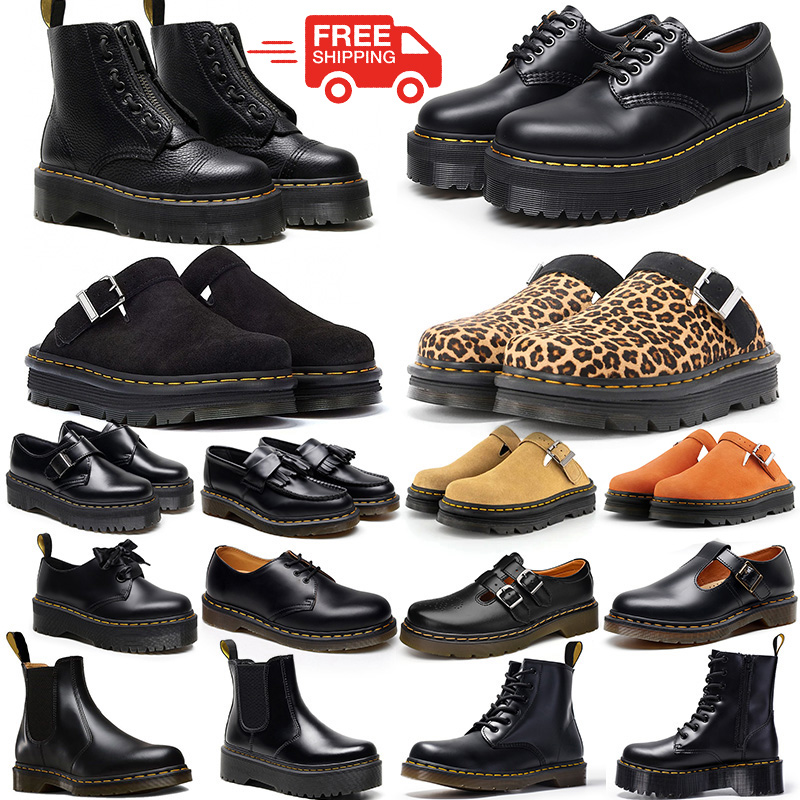 Free shipping dr martine Designer Boots for men women clog boot Chunky Heel Ankle sandals Mules slides nubuck leather Anti-Slip Sole Vintage shoes