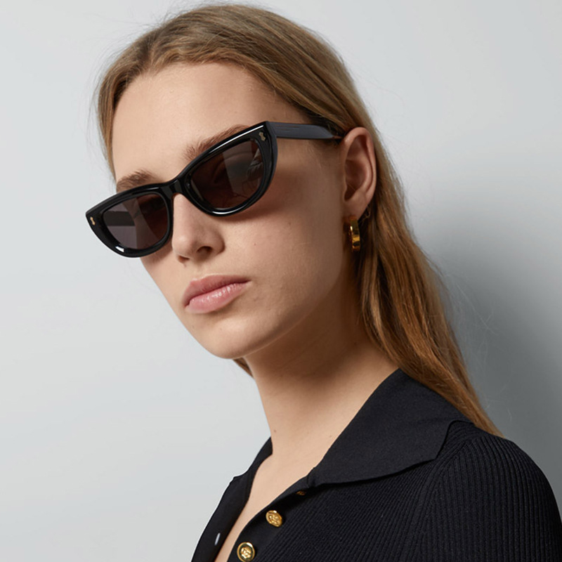 New Cat Eye Sunglasses for Women Retro Small Frame Lightweight Designer Petite Oval Polarized UV 400 Shades Versatile Unisex