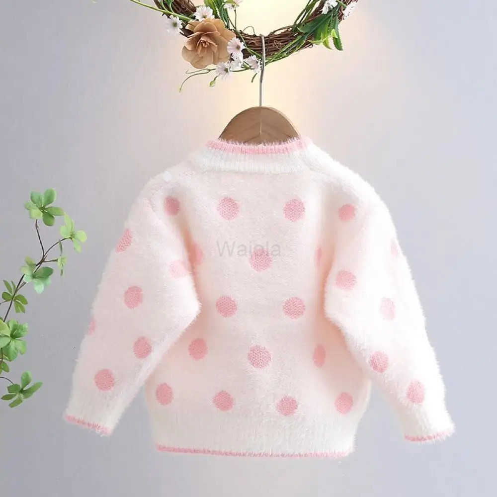 Sanrio Hello Kitty Girls Sweater Round Neck Pullover Knitted Sweater Fashion Anime Cotton Coat Kids Jacket Bottoming Shirt Gift H251105