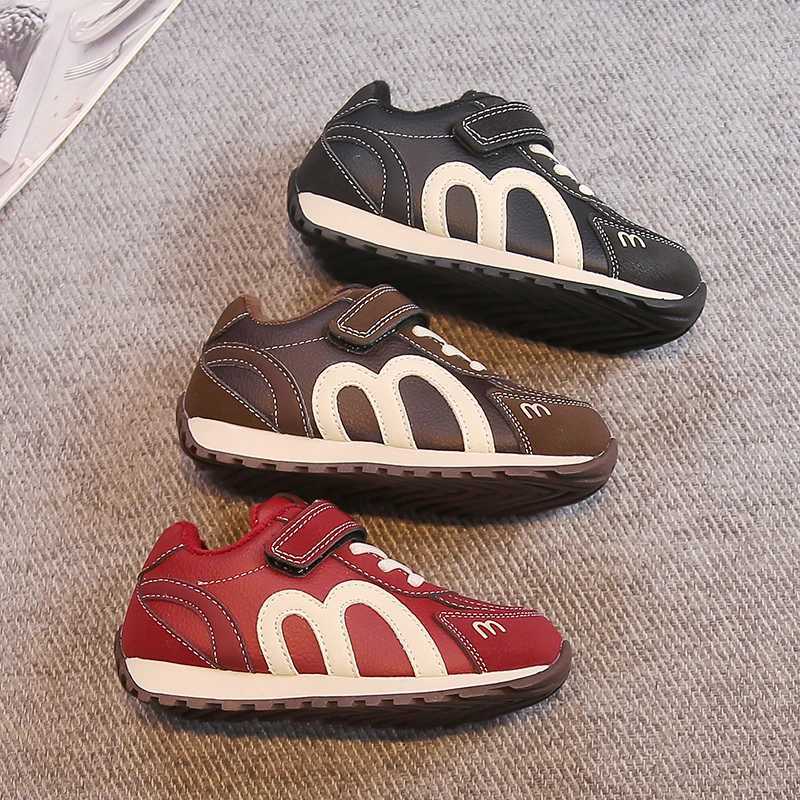 Children Tennis Shoes Suede Warm Soft Bottom Kids Sports Shoes Hookloop 2025 Winter New Boys Girls Casual Shoes Non-slip TrendyT251105