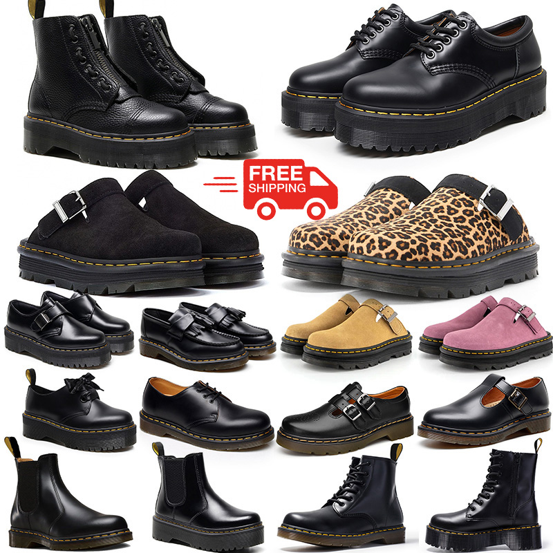 Free shipping doc marteens Designer Boots for men women clog boot Chunky Heel Ankle sandals Mules slides nubuck leather Anti-Slip Sole Vintage shoes