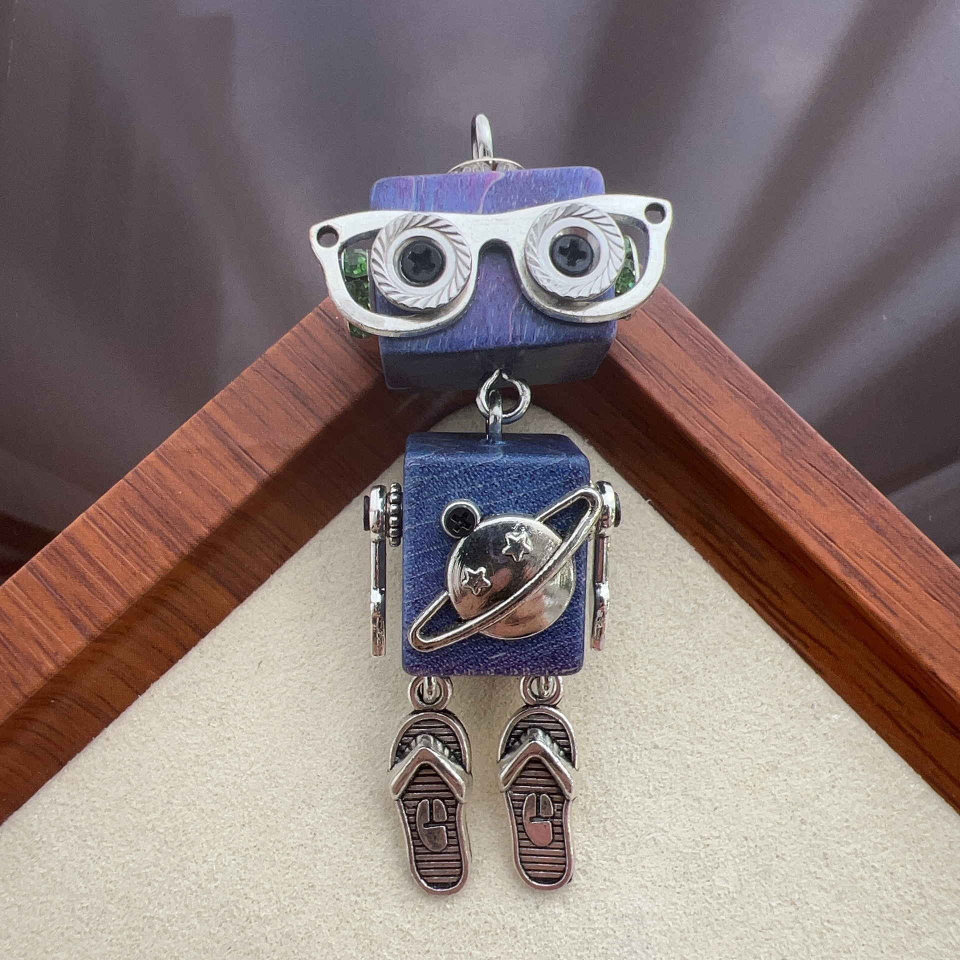 Punk Robot Pendant Niche Design Phone Keychain Charm Fashion Cartoon Necklace for Women Fadeless