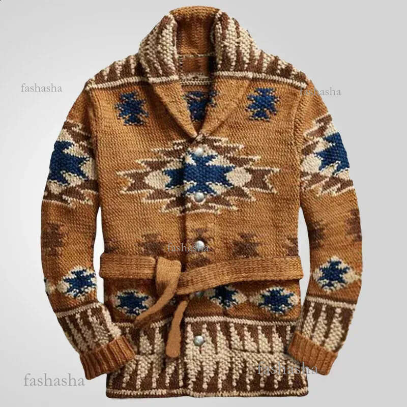 Mens Heavyduty Jacquard Sweater Autumn and Winter Thick Cardigan Casual Fashion Man Knit Jacket Clothing Top 240918