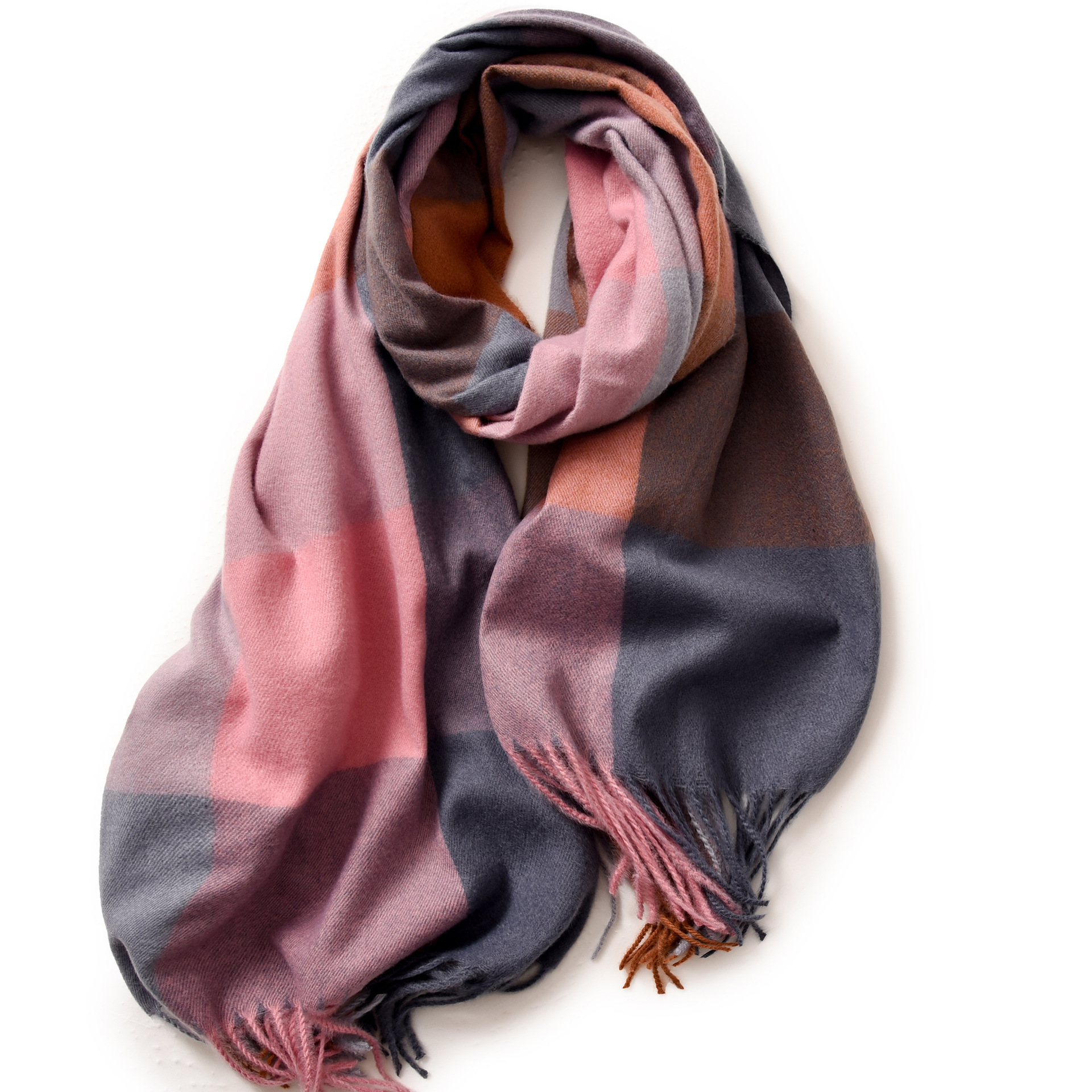 K310 Plaid scarf women autumn and winter popular imitation cashmere warm scarf office shawl outer wear high-end scarf women winter