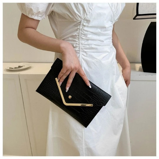 Khaki Womens Evening Bag Womens Party Banquet Clutch Shoulder Bag Wedding Womens Handbag Womens Coin PU Envelope Wallet 250402