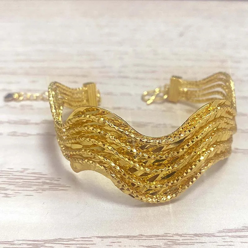 Ethiopian Dubai Gold Color Bangle For Women Girl Africa Wedding Thick Bracelet Bangles for Women 251031