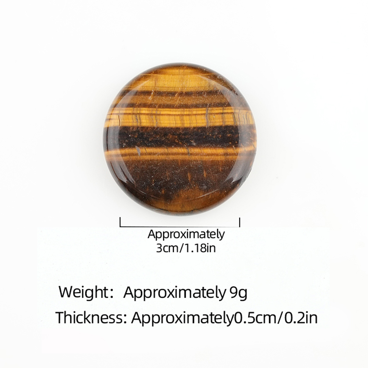 Double Flat Circular Gemstone Disc for Home Decor 30MM Round Crystal Cabochon for DIY Jewelry Making Pendant Ring Craft Supplies