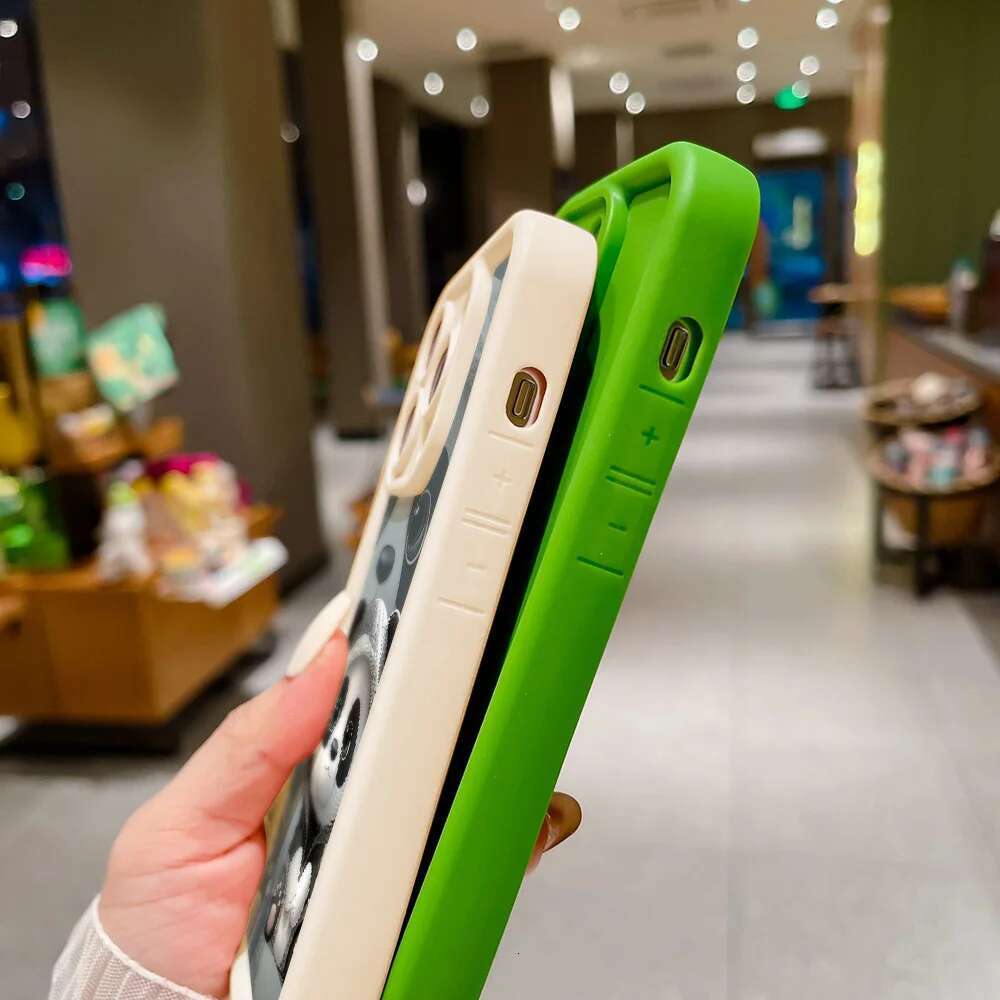 Soft Liquid Silicone Phone Case For iPhone 15 13 11 12 16 14 Pro Max XR XS X 7 8 Plus SE Shockproof Bumper Cute Panda Cover