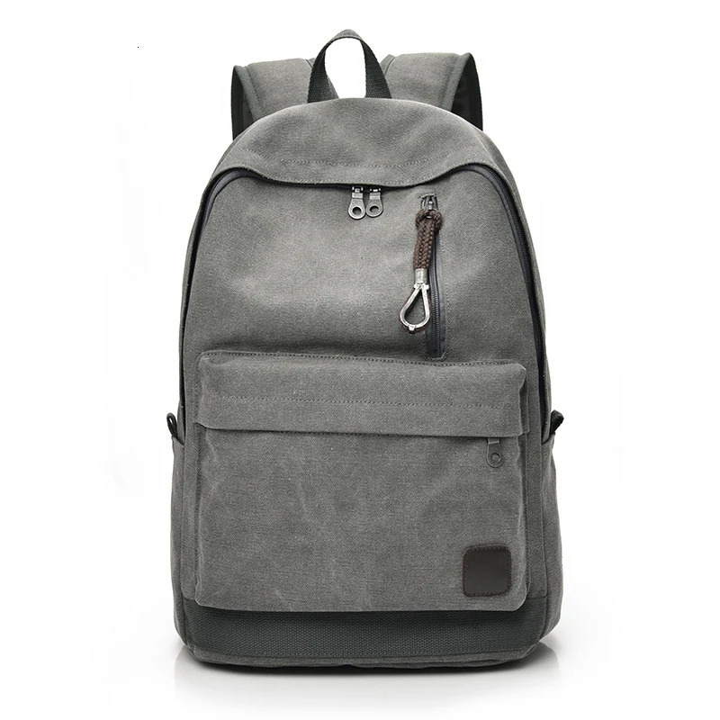 DIDA BEAR Women Men Canvas Backpacks Large School Bags For Teenager Travel Laptop Backbag Mochila Rucksack Grey 251104