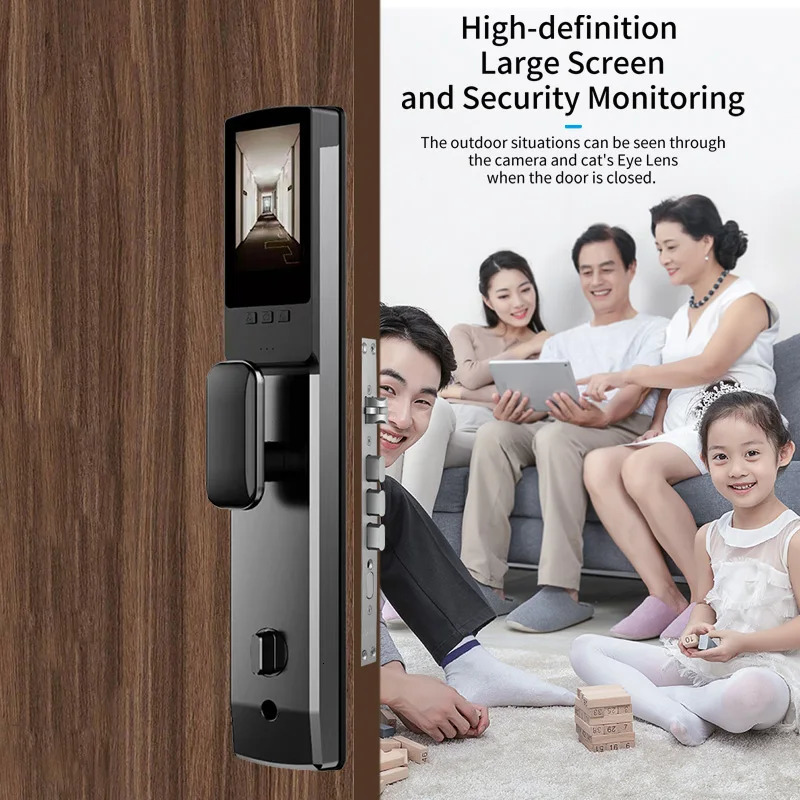 ome Biometric Recognition Smart Door Lock remote control Fingerprint Password IC Card APP Wifi Lock Unlock 250402