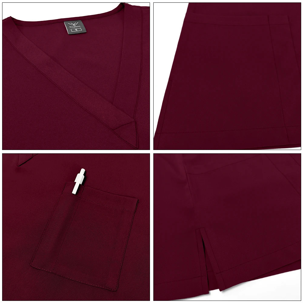 Unisex Navy Blue Suit Pet Shop Doctor Surgery Workwear Scrubs Set Nurse Uniform Short Sleeve TopsPants Nursing Uniforms 251104