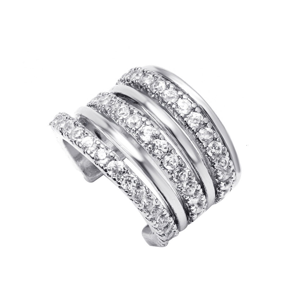 New Zircon C-shaped Multi-layer No-hole Ear Clips Korean Fashion Internet Celebrity Gold Earrings for Women