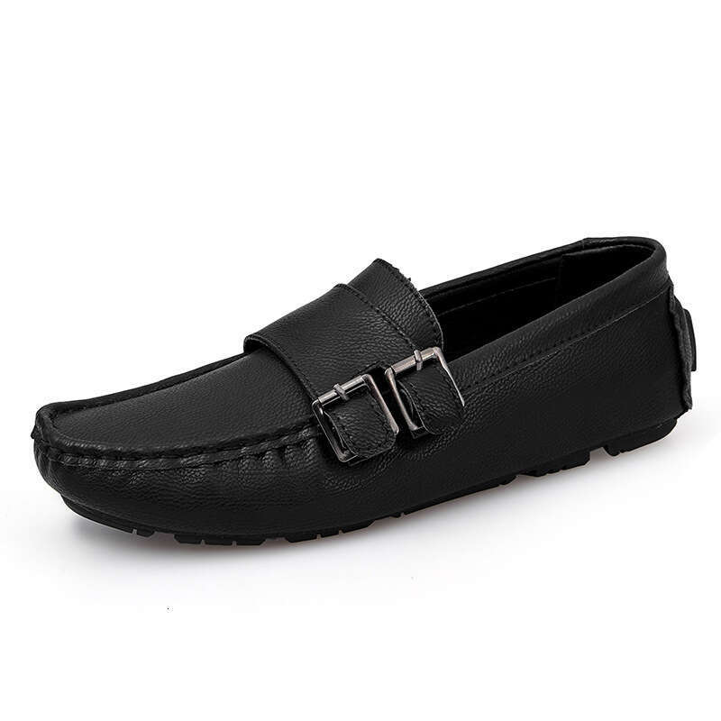 Big size Doudou for spring and autumn new style men's leather shoes, sizes 38-47, slip on casual driving shoes