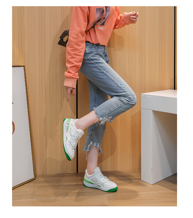 2025 Candy shoes 3.5cm Height Increasing Women's Sports Shoes Thin-soled Green Casual Shoes