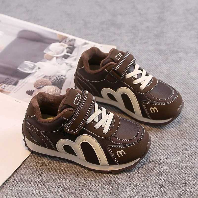 Children Tennis Shoes Suede Warm Soft Bottom Kids Sports Shoes Hookloop 2025 Winter New Boys Girls Casual Shoes Non-slip TrendyT251105